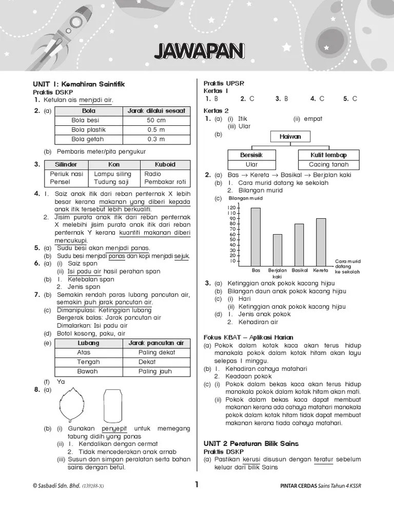 Jawapan conquer sains tingkatan 3. Jawapan Modul Aktiviti Pintar Cerdas Sains Tahun 4 Pdf