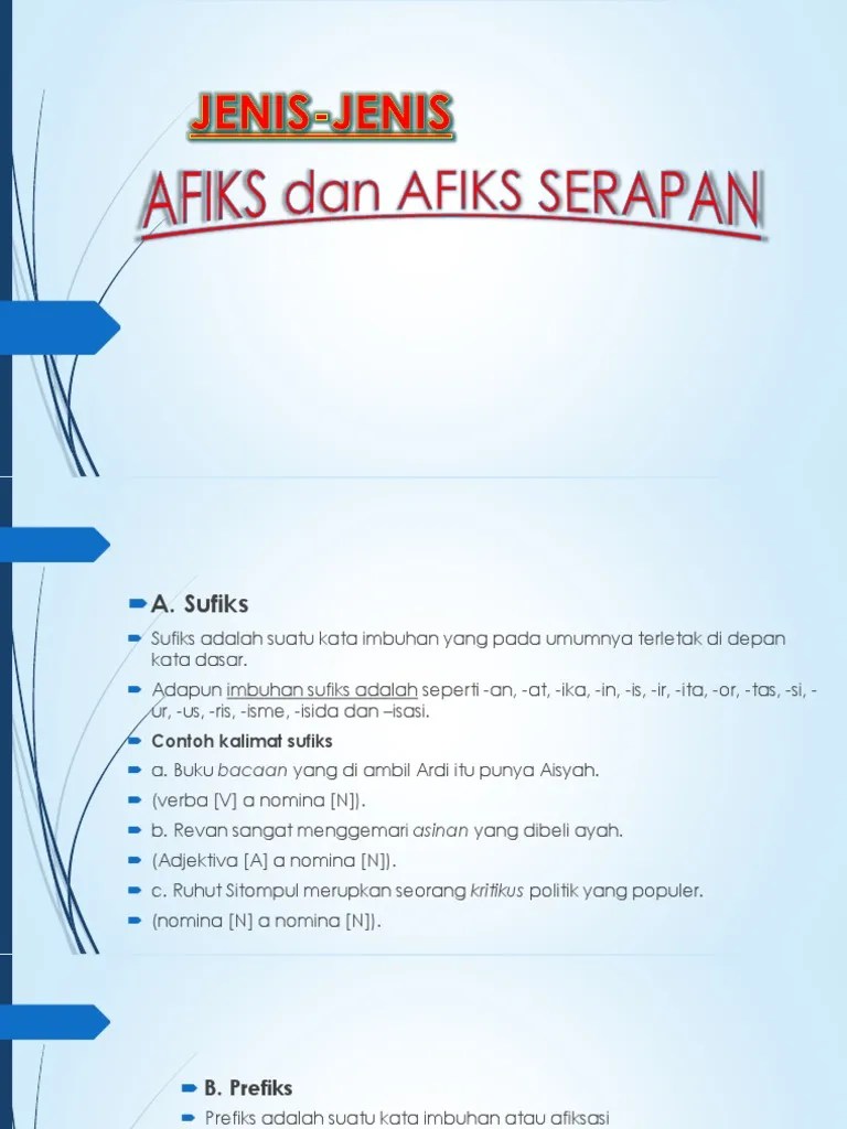 Jenis Jenis Afiks | PDF