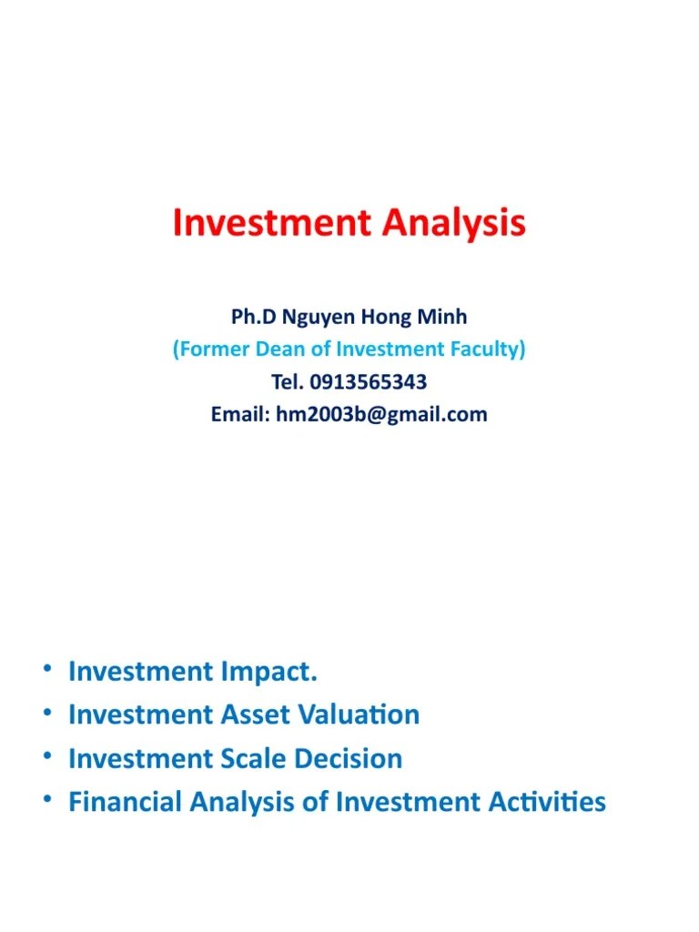 01 - Investment Analysis - Student | PDF | Fiscal Multiplier | Valuation (Finance)