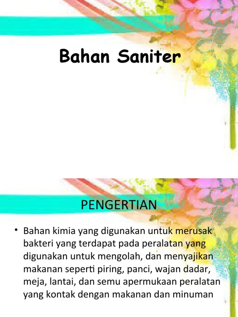 Bahan Saniter | PDF