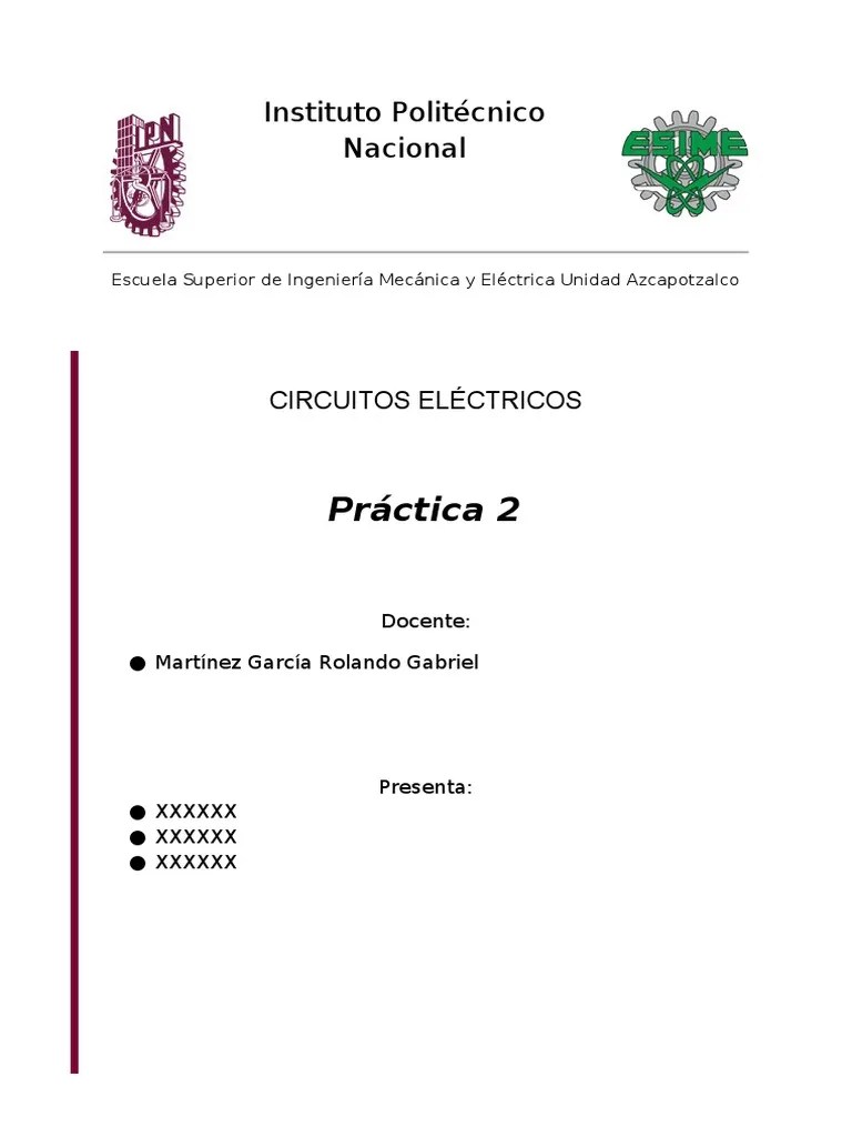 Práctica 1 Circuitos Eléctricos | PDF | Frecuencia | Corriente Alterna