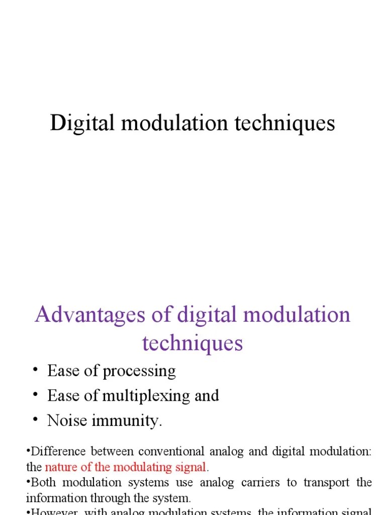 Digital Modulation | PDF | Modulation | Bit Rate