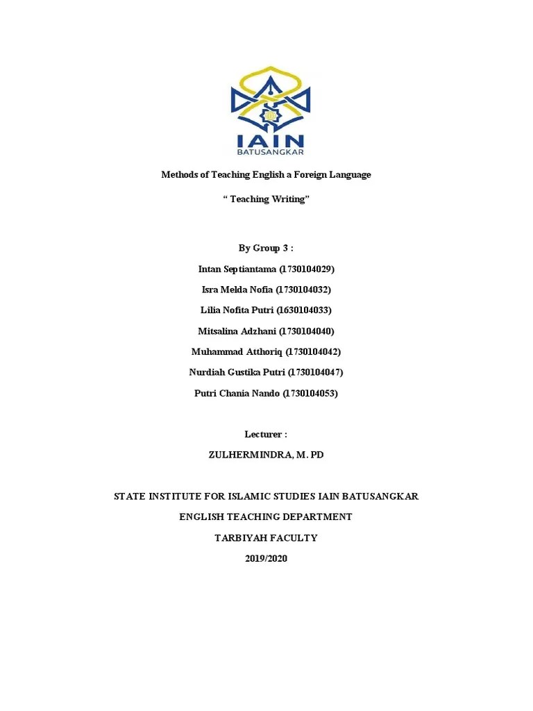 Manajemen lembaga keuangan syarah non bank. Makalah Teaching Writing Pdf Brainstorming Teachers