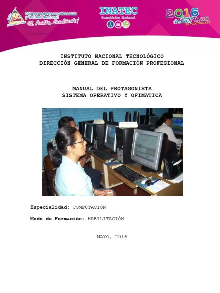Manual Sistema Operativo Y Ofimatica PDF | PDF | Ventana (informática) | Archivo De Computadora
