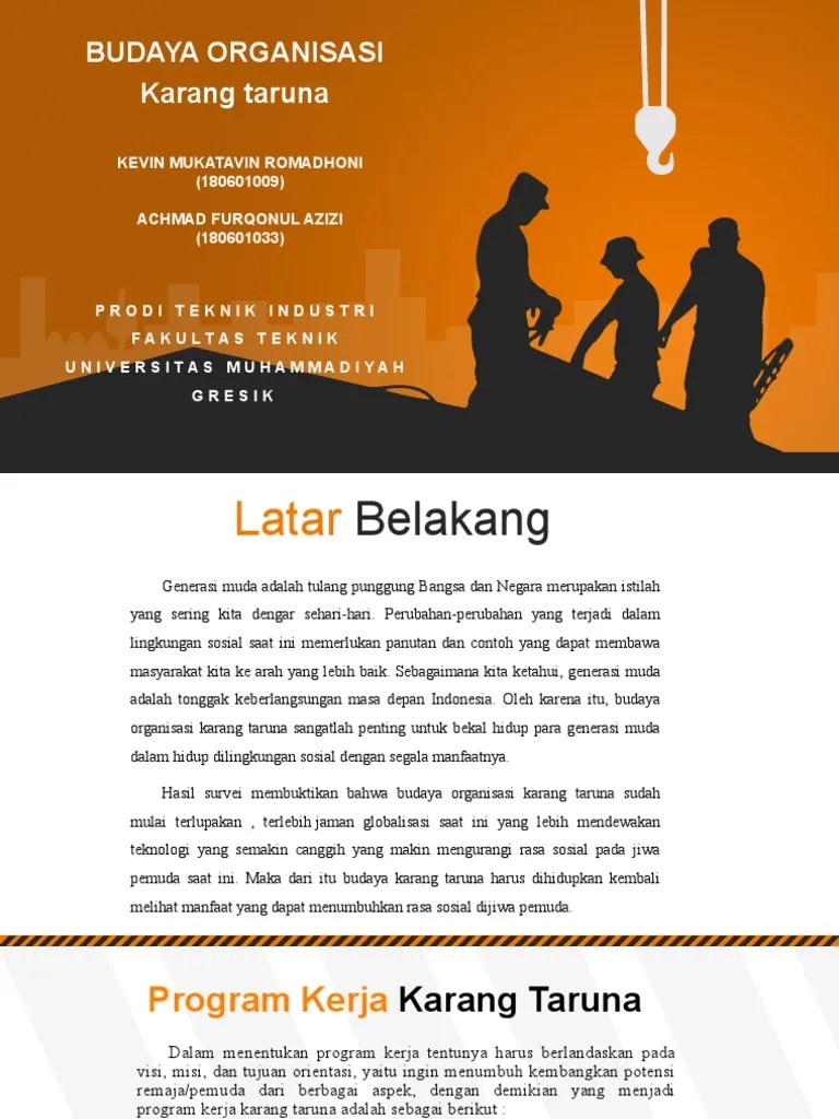 Beikut contoh penerapan sikap integritas, kecuali ? Budaya Organisasi Karang Taruna Pdf