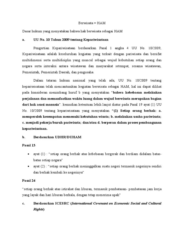 Berwisata Adalah Ham | PDF