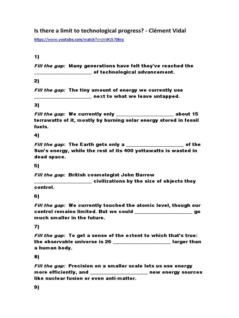 Is There A Limit To Technological Progress | PDF