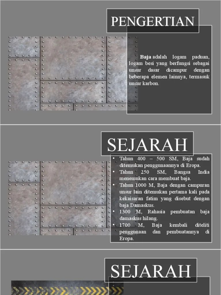 Pengertian Dan Sejarah Baja | PDF