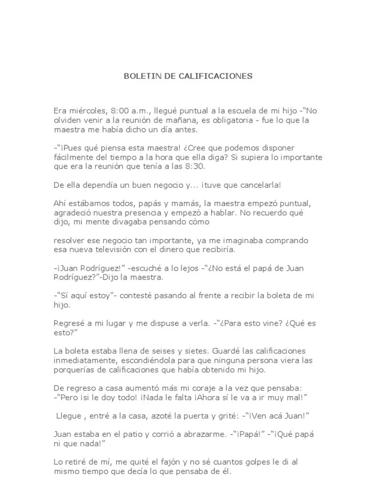 Reflexion A Padres De Familia | PDF