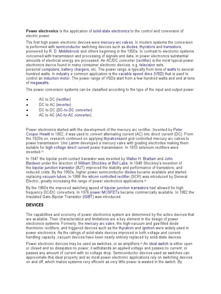 Power Electronics | PDF | Power Electronics | Power Inverter