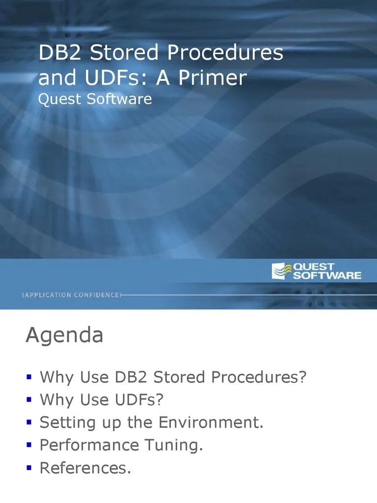 Db2 Stored Procedures And Udfs: A Primer: Quest Software | PDF | Ibm ...