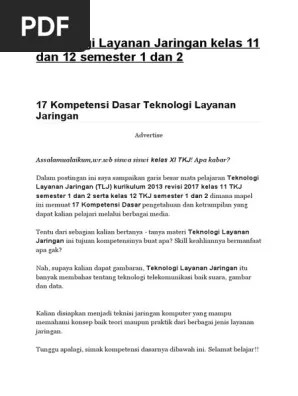 • komunikasi audio • komunikasi video Teknologi Layanan Jaringan Kelas 12 X Dan 1 Semester 1 Dan 2 Pdf