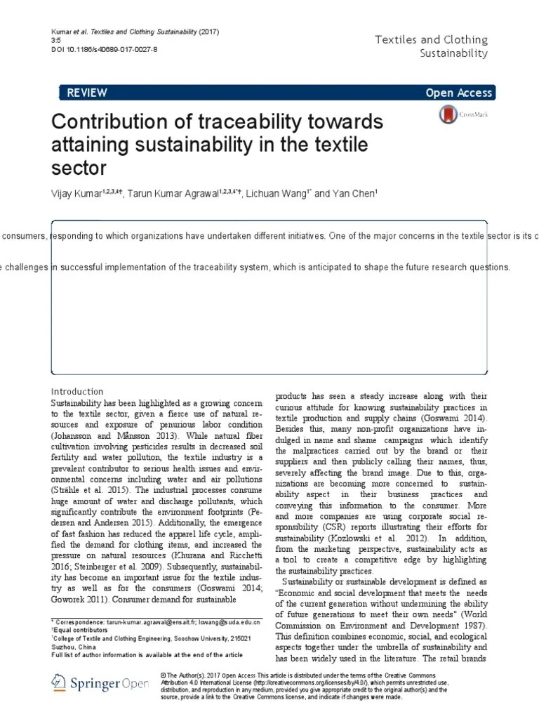 Textiles And Clothing Sustainability | PDF | Sustainability | Supply Chain