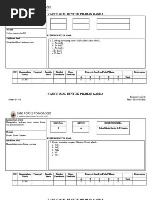 Download juga soal lainnya selain soal usbn kimia sma 2018 ini. Kartu Soal Usbn Kimia Pdf