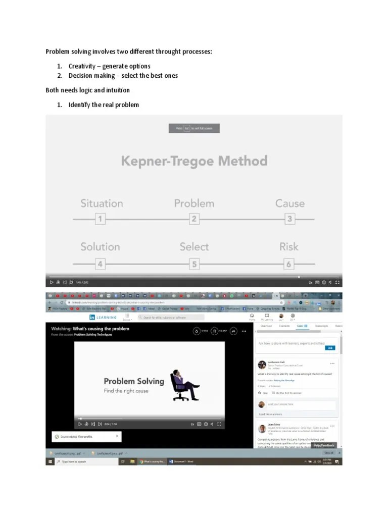Problem Solving Skills | PDF