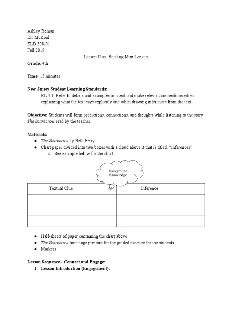 Bag it (authored by cynthia youngblood. The Scarecrow Inferences Pdf Teachers Teaching