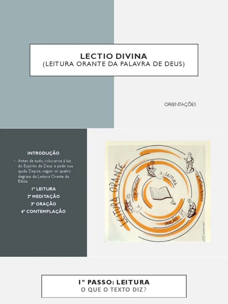 Lectio Divina PDF | PDF | Oração | Bíblia