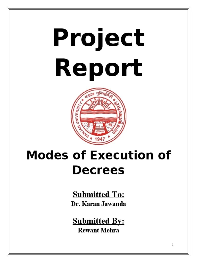 CPC - Modes Of Execution Of Decrees | PDF | Decree | Judgment (Law)