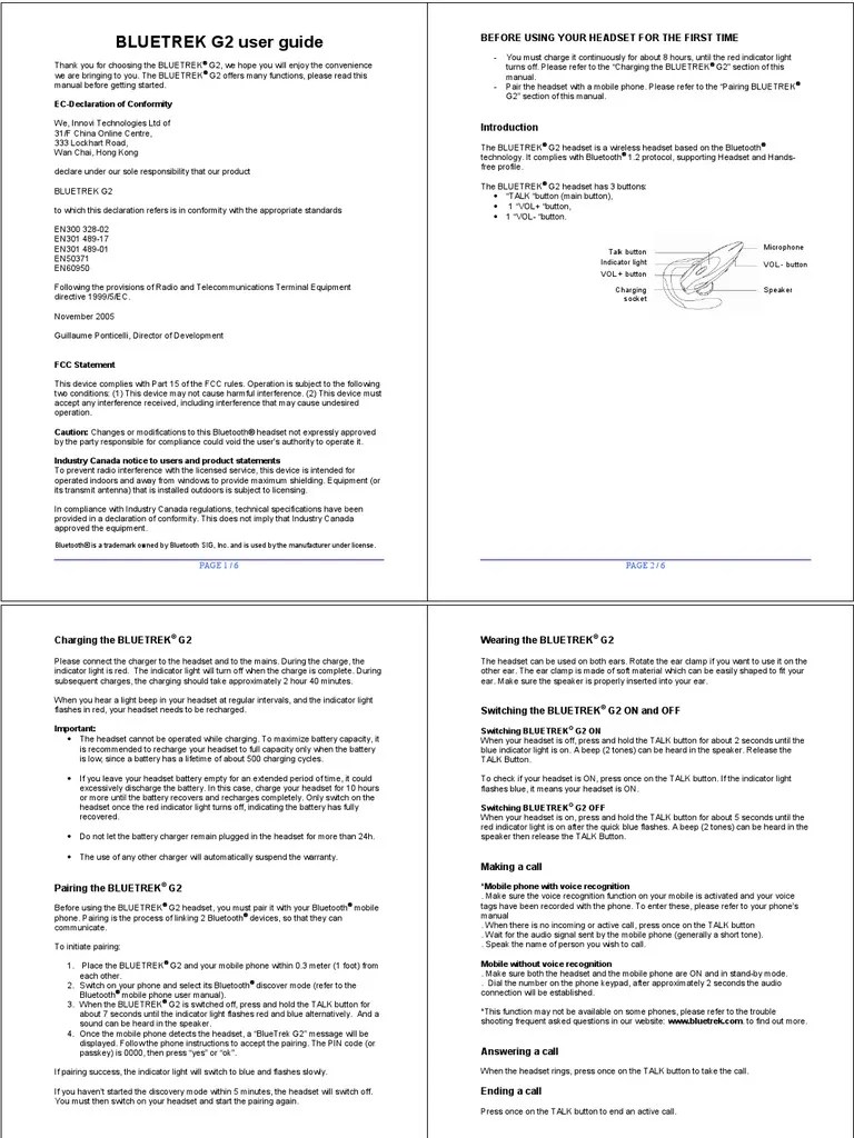 G2 Manual, English | PDF | Battery Charger | Bluetooth