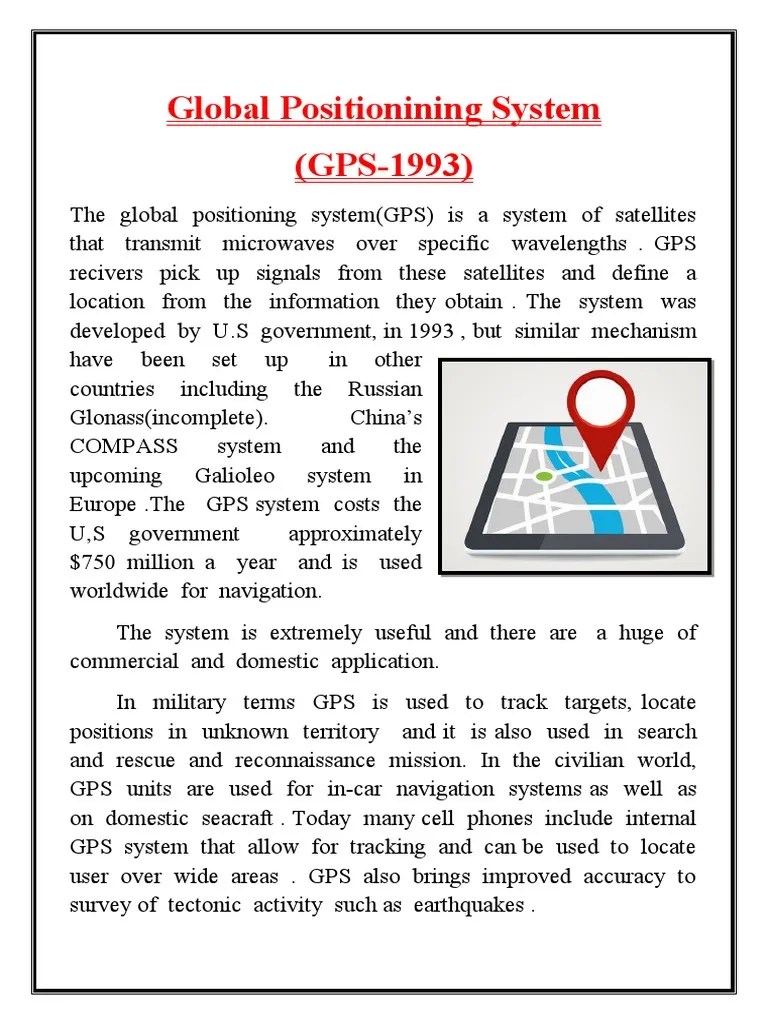 Global Positionining System (GPS-1993) | PDF