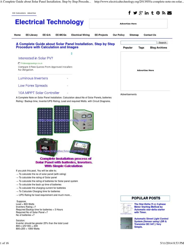 A Complete Guide About Solar Panel Installation. Step By Step Procedure ...