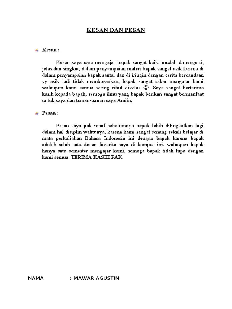 Kesan Dan Pesan | PDF