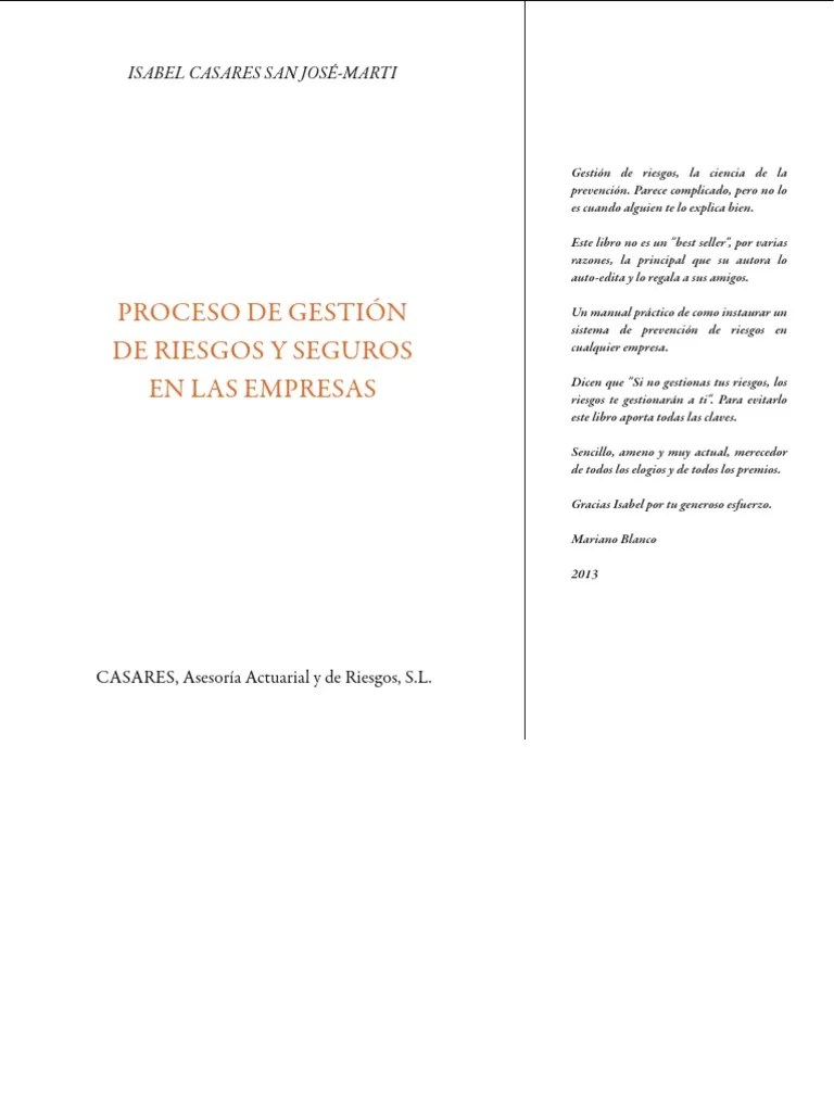 Proceso De Gestión De Riesgos Y Seguros E PDF | Descargar Gratis PDF | Seguro | Toma De Decisiones