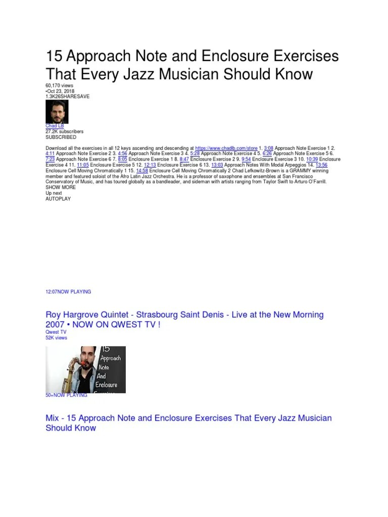Exercises Jazz 400 For Every Musician PDF | PDF | Jazz | American ...