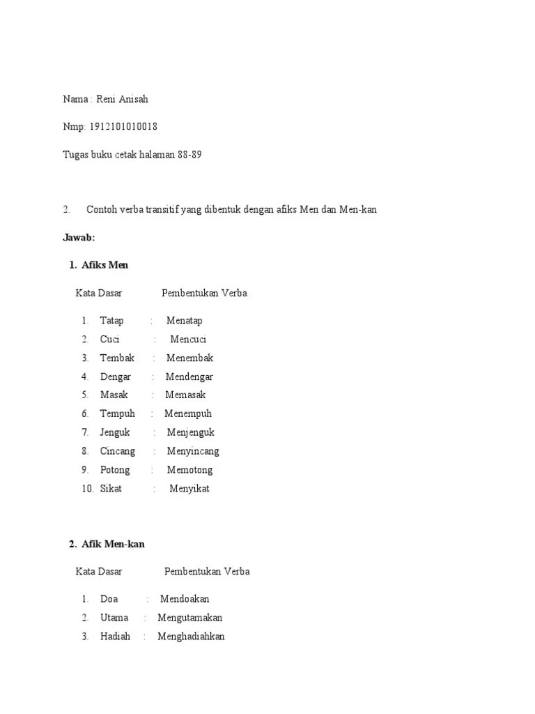Reni Anisah Jawaban Tugas Bahasa Indonesia | PDF