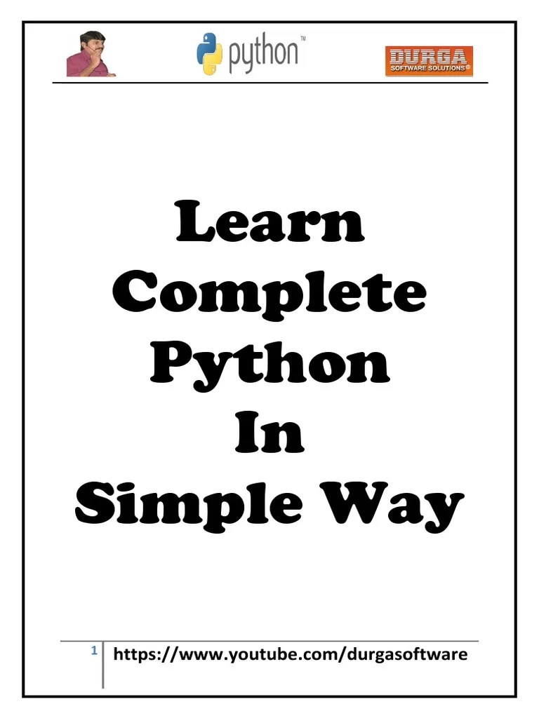 Python Database Programming Study Material PDF | Download Free PDF ...