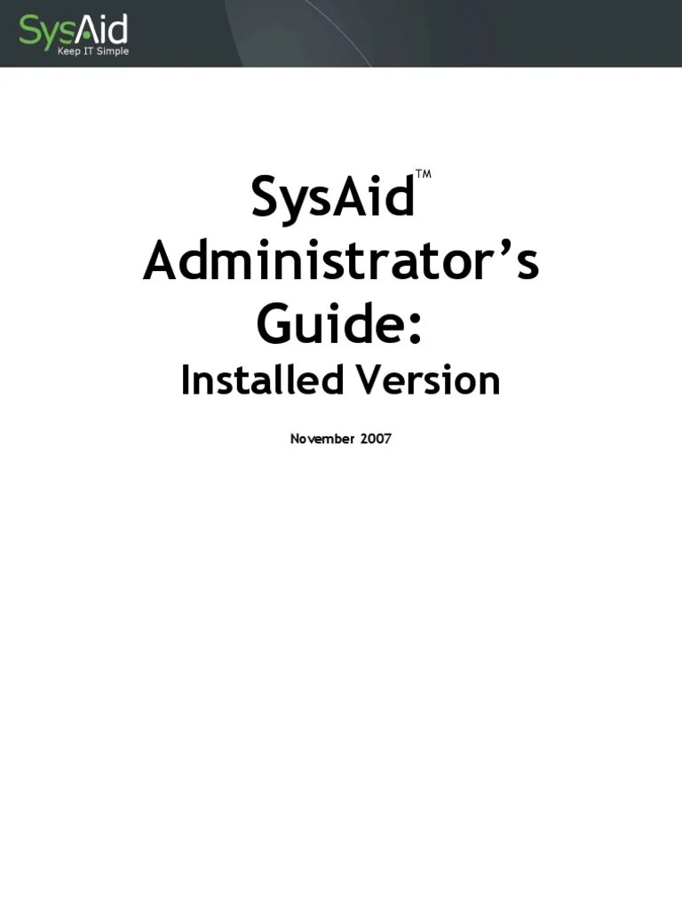 An In-Depth Examination Of SysAid's Directory Structure, Configuration ...