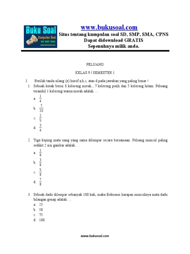 Latihan Soal Peluang | PDF