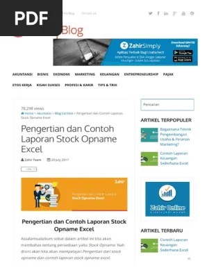 Mengapa perlu stock opname dan membuat contoh laporan stok barang gudang? Pengertian Dan Contoh Laporan Stock Opname Excel Pdf