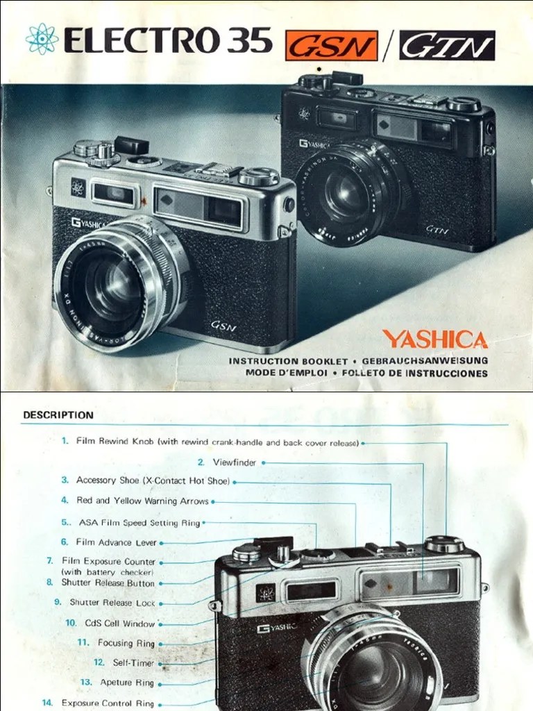 The yashica electro 35 gsn is a very classic rangefinder with lots of historical significance. Yashica Electro 35 Gsn Manual Pdf