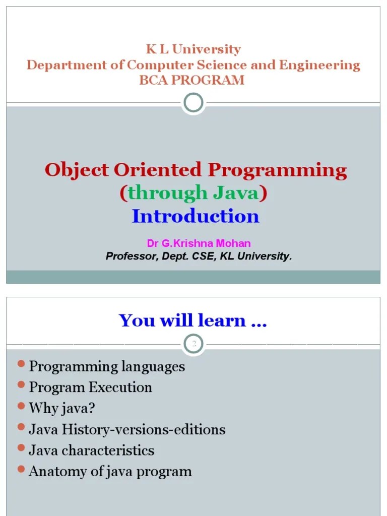 Object Oriented Programming : Through Java | PDF | Java Virtual Machine ...