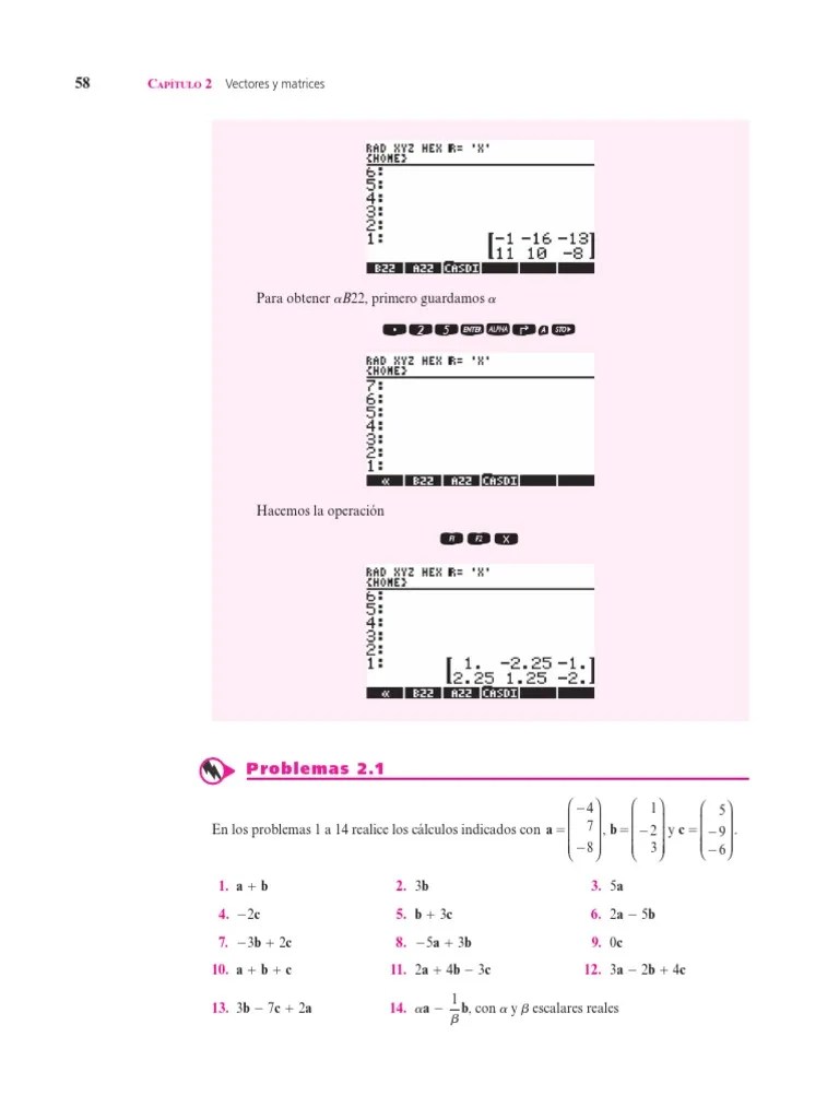 Vectores Y Matrices Ejercicios PDF | PDF | Ajedrez | Enseñanza De ...