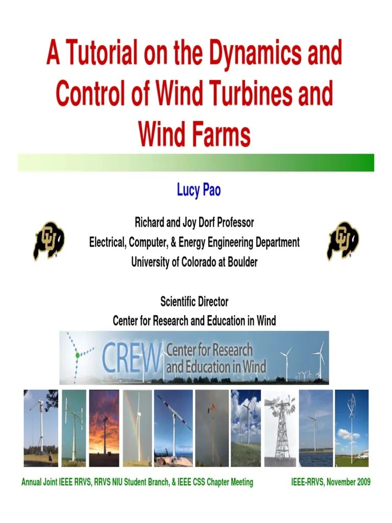 A Tutorial On The Dynamics And Control Of Wind Turbines And Wind Farms | PDF | Wind Turbine ...