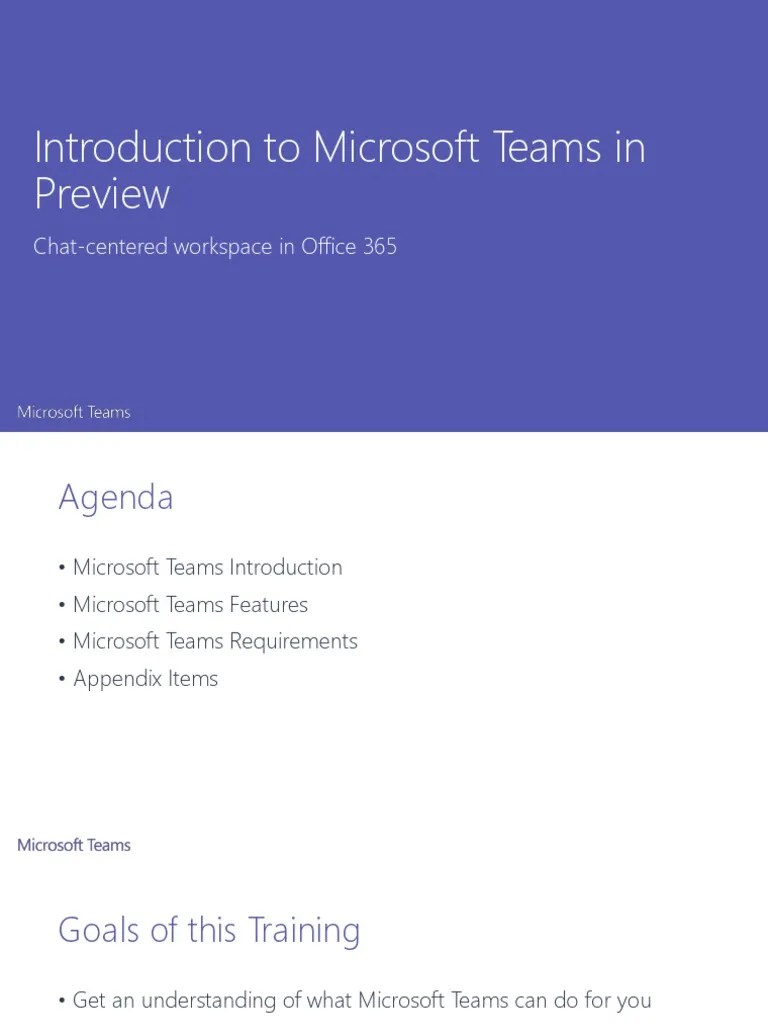 Downloads Introduction To Microsoft Teams PDF | PDF | Office 365 | Ios