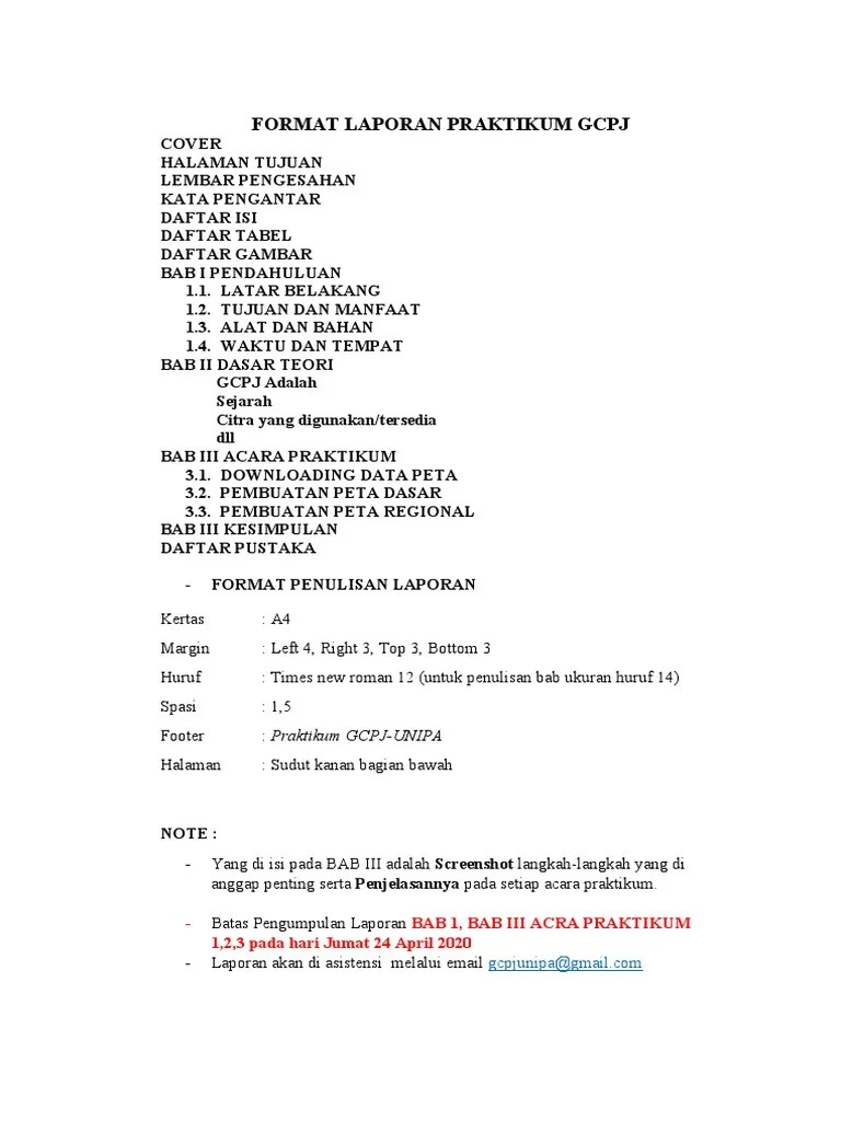 Format Laporan Praktikum GCPJ | PDF