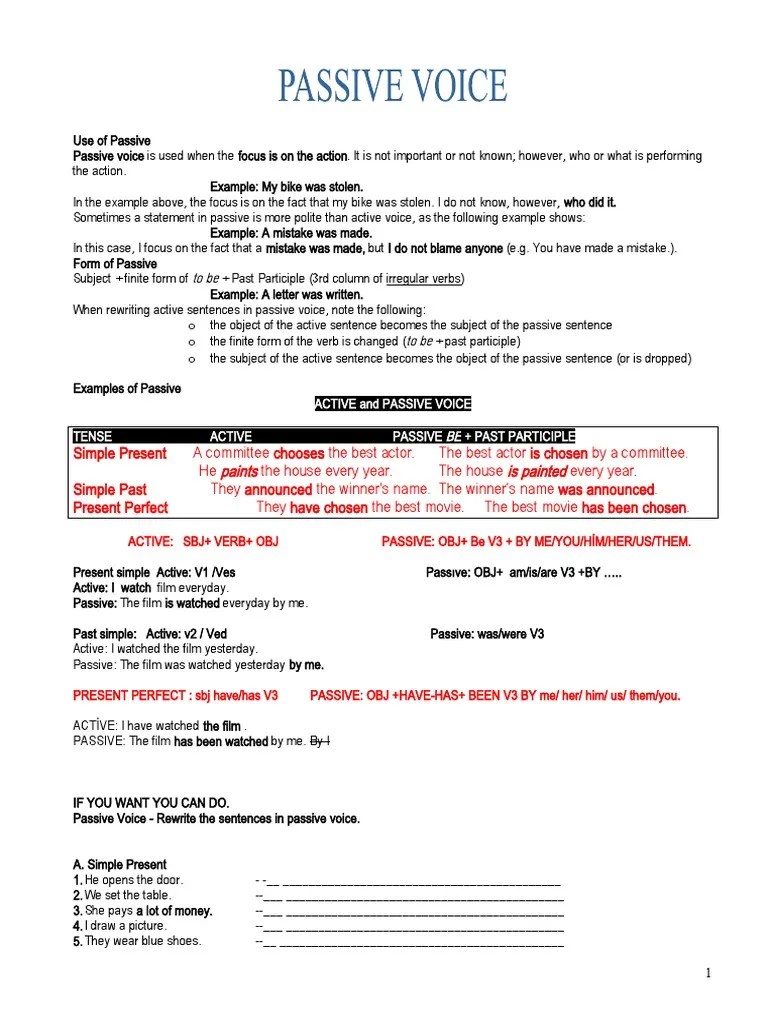 Passi̇ve GRM | Subject (Grammar) | Linguistic Typology