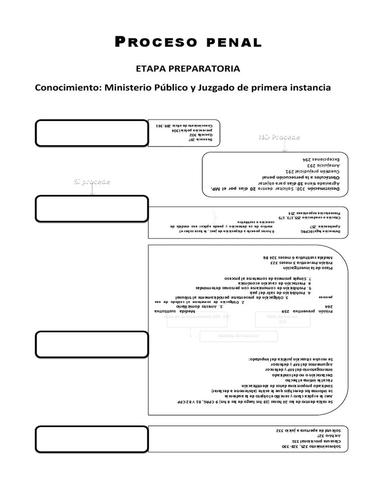 Esquema Proceso Penal Guatemalteco | PDF | Queja | Sentencia (ley)