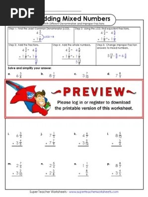 add mixed numbers2 pdf fraction mathematics teaching mathematics