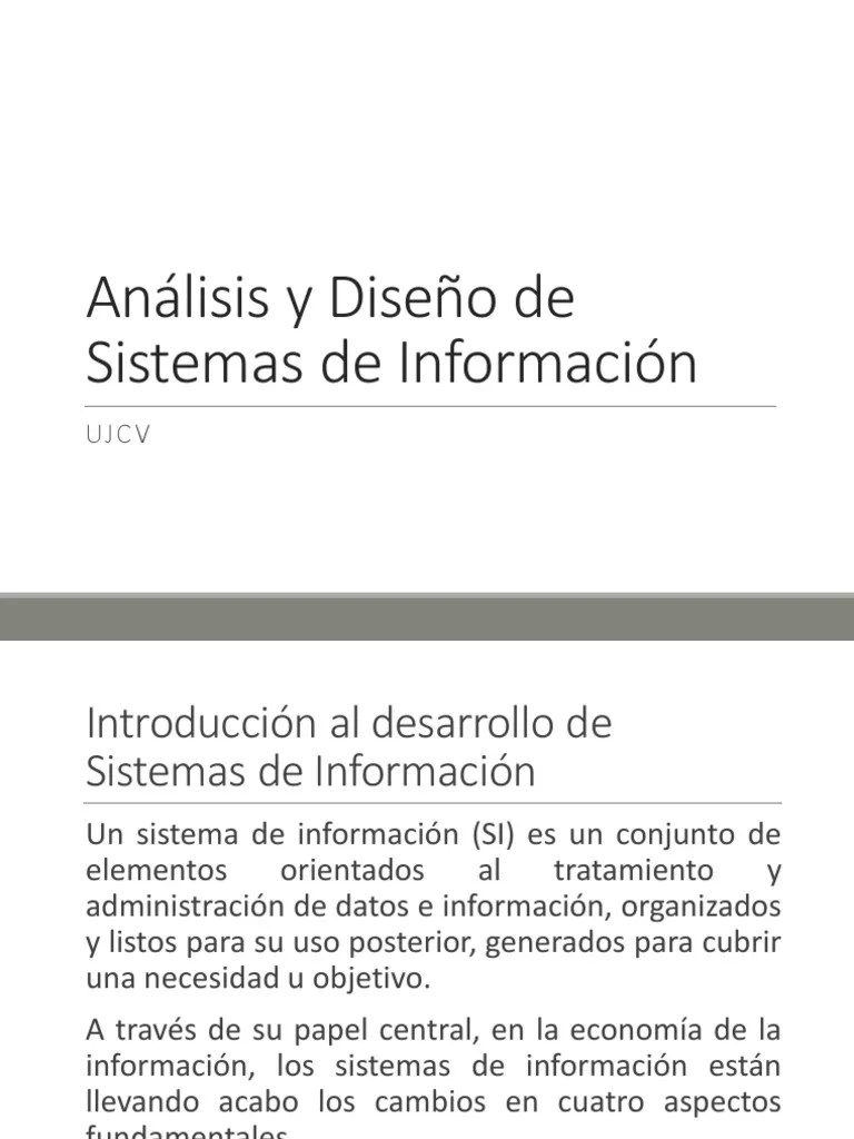 Introducción Al Desarrollo De Sistemas De Información | PDF | Sistema De Informacion | Información