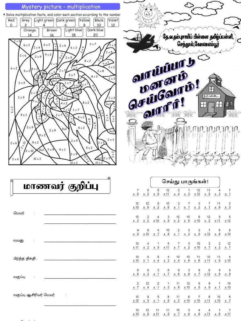 வாய்ப்பாடு புத்தகம் PDF | PDF