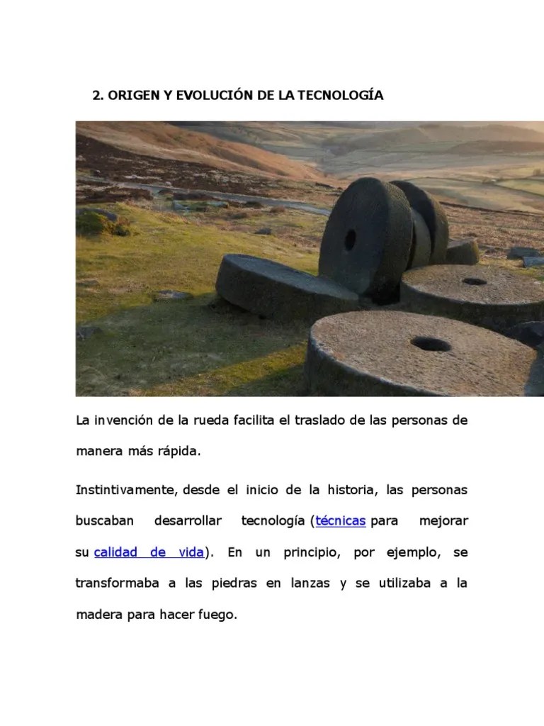 Origen Y Evolución De La Tecnología | PDF