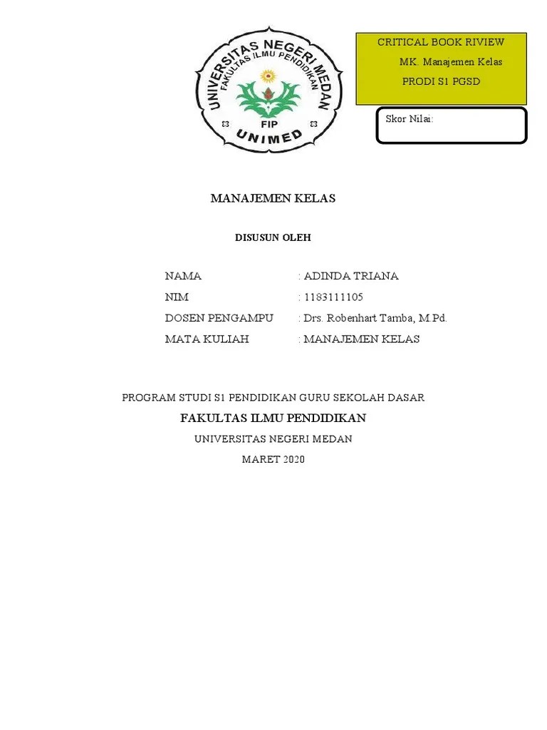 CBR Manajemen Kelas Adinda Triana PGSD Reg E | PDF