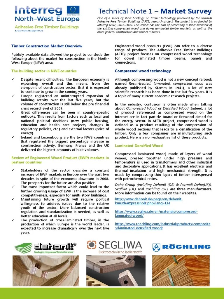 Technical Note 1 - Market Survey - Timber Construction Market Overview - State Of The Art | PDF ...
