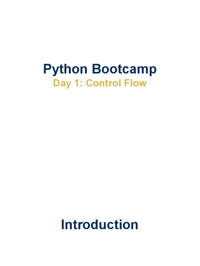 Day 1 - Control Flow | PDF | Control Flow | Subroutine