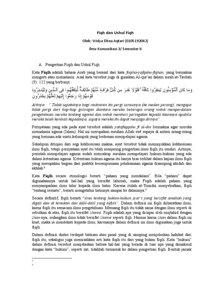 Fiqih Dan Ushul Fiqh | PDF