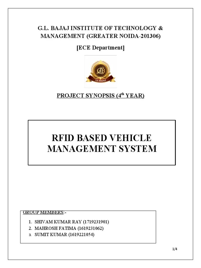 Rfid Based Vehicle Management System | PDF | Radio Frequency Identification | Computing